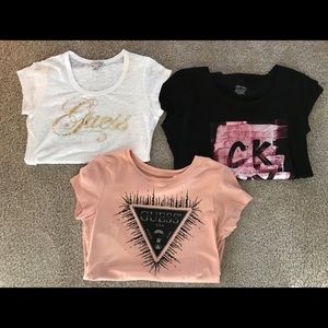 T-shirts by Calvin Klein and Guess